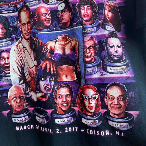 New Jersey Horror Con Film Festival black t-shirt, size extra large. 2017. - Picture 4 of 8